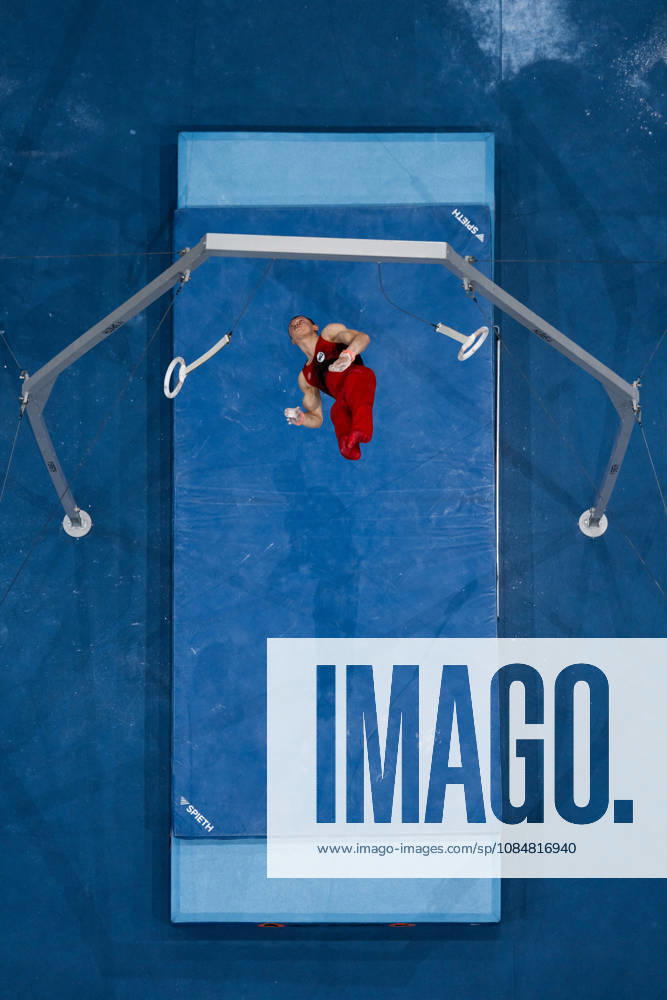 Ilia Zaika of Russia competes on the rings during the men’s team final on day four of the 2026 Artistic Gymnastics World Championships on October 20, 2026 in Rotterdam. Photo by Joel Marklund, BILDBYRÅN, code JM JM0861 bbeng artistic gymnastics gymnastics world championships team final