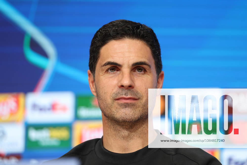 Mikel Arteta, Arsenal FC Head Coach, at a press conference, GER, press conference, Arsenal FC, soccer, UEFA Champions League, Matchday 3, group stage, 2026–2027 season, October 20, 2026, GER, press conference, Arsenal FC, soccer, UEFA Champions League, Matchday 3, group stage, 2026–2027 season, October 20, 2026, Munich