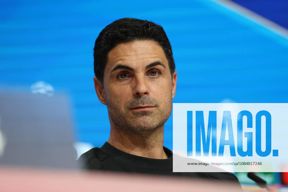 Mikel Arteta, Arsenal FC Head Coach, at a press conference, GER, press conference, Arsenal FC, soccer, UEFA Champions League, Matchday 3, group stage, 2026–2027 season, October 20, 2026, GER, press conference, Arsenal FC, soccer, UEFA Champions League, Matchday 3, group stage, 2026–2027 season, October 20, 2026, Munich