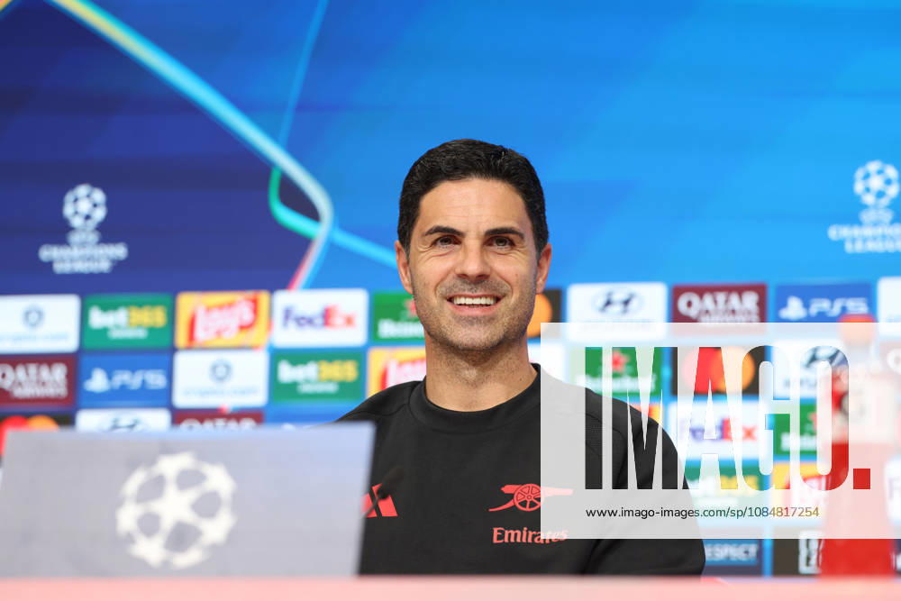 Mikel Arteta, Arsenal FC Head Coach, at a press conference, GER, press conference, Arsenal FC, soccer, UEFA Champions League, Matchday 3, group stage, 2026–2027 season, October 20, 2026, GER, press conference, Arsenal FC, soccer, UEFA Champions League, Matchday 3, group stage, 2026–2027 season, October 20, 2026, Munich