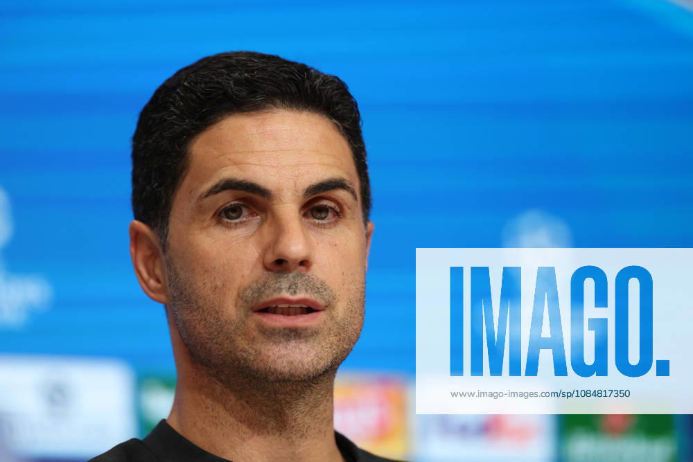 Mikel Arteta, Arsenal FC Head Coach, at a press conference, GER, press conference, Arsenal FC, soccer, UEFA Champions League, Matchday 3, group stage, 2026–2027 season, October 20, 2026, GER, press conference, Arsenal FC, soccer, UEFA Champions League, Matchday 3, group stage, 2026–2027 season, October 20, 2026, Munich