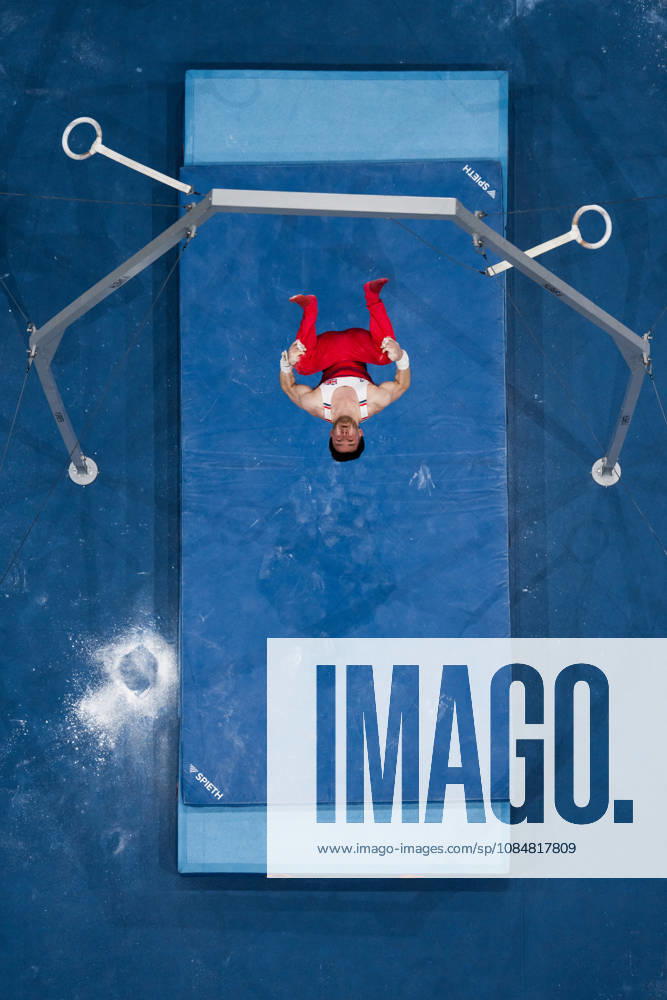 Harry Hepworth of Great Britain competes on the rings during the men’s team final on day four of the 2026 Artistic Gymnastics World Championships on October 20, 2026 in Rotterdam. Photo by Joel Marklund, BILDBYRÅN. Code: JM JM0861 bbeng artistic gymnastics gymnastics world championships team final