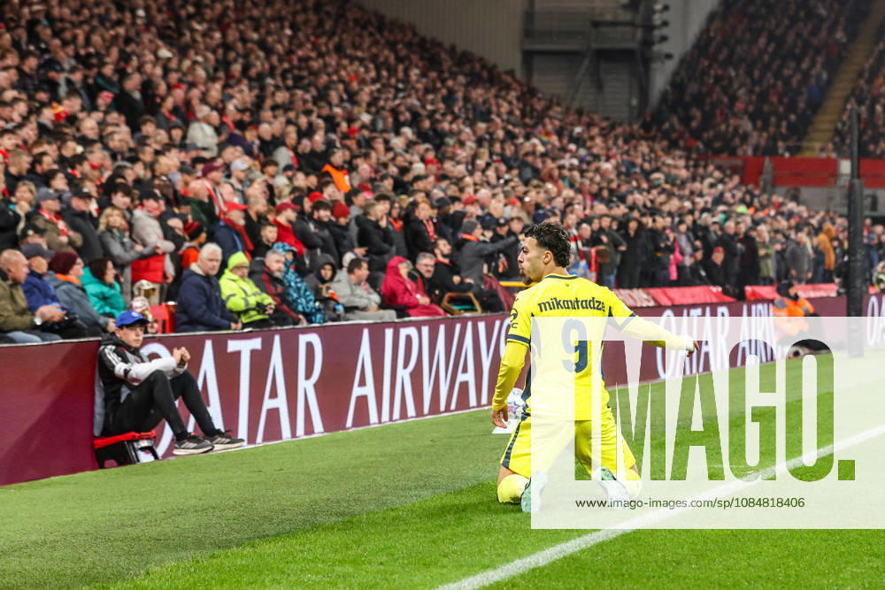 UEFA Champions League Matchday 3 of 8 Liverpool v Villarreal Georges Mikautadze of Villarreal celebrates his goal to make it 0-1 during the UEFA Champions League Matchday 3 of 8 match Liverpool vs Villarreal at Anfield, Liverpool, United Kingdom on 20 October 2026 (Photo by Alfie Cosgrove News Images) Liverpool Anfield Merseyside United Kingdom