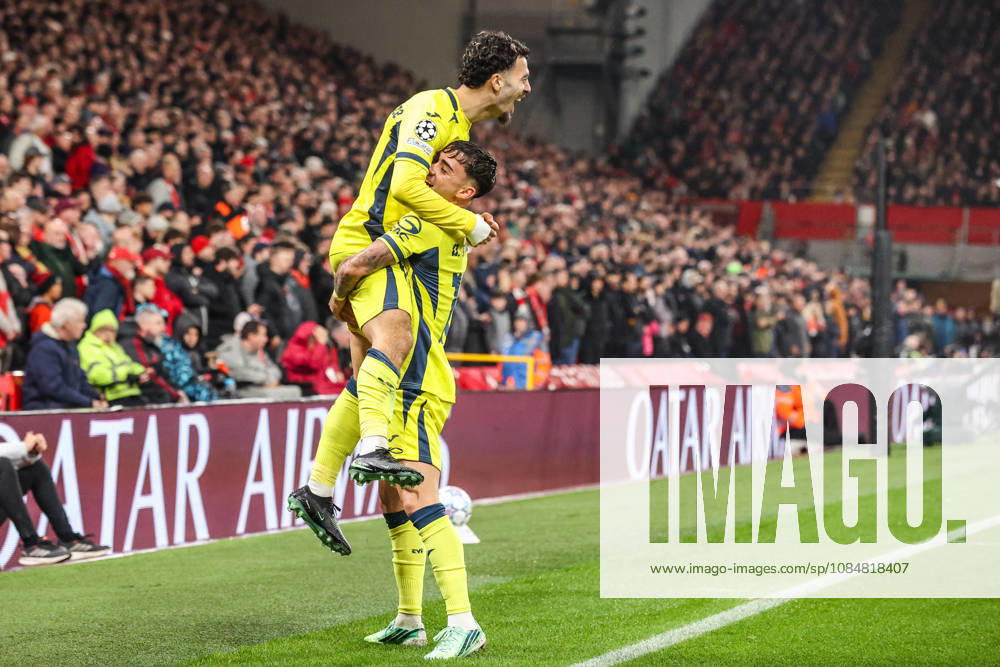 UEFA Champions League Matchday 3 of 8 Liverpool v Villarreal Georges Mikautadze of Villarreal celebrates his goal to make it 0-1 during the UEFA Champions League Matchday 3 of 8 match Liverpool vs Villarreal at Anfield, Liverpool, United Kingdom on 20 October 2026 (Photo by Alfie Cosgrove News Images) Liverpool Anfield Merseyside United Kingdom