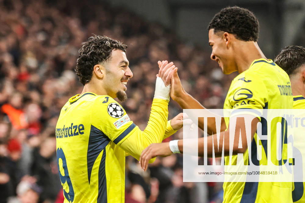 UEFA Champions League Matchday 3 of 8 Liverpool v Villarreal Georges Mikautadze of Villarreal celebrates his goal to make it 0-1 during the UEFA Champions League Matchday 3 of 8 match Liverpool vs Villarreal at Anfield, Liverpool, United Kingdom on 20 October 2026 (Photo by Alfie Cosgrove News Images) Liverpool Anfield Merseyside United Kingdom