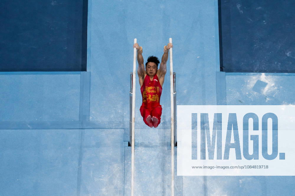 Jingyuan Zou of China competes on the parallel bars during the men’s team final on day four of the 2026 Artistic Gymnastics World Championships on October 20, 2026 in Rotterdam. Photo by Joel Marklund, BILDBYRÅN. Code: JM JM0861 bbeng artistic gymnastics gymnastics world championships team final