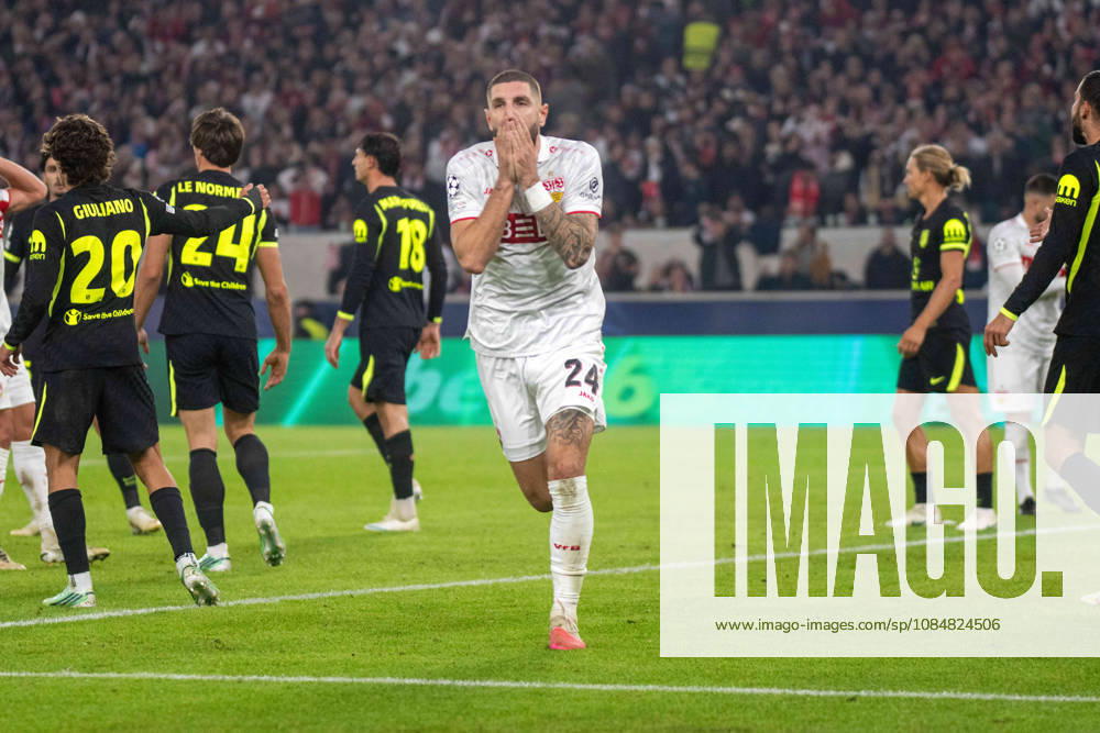 Julian Gaston Chabot VfB Stuttgart Germany, Stuttgart, October 20, 2026, Soccer, UEFA Champions League: VfB Stuttgart vs. Atlético Madrid, 2026–2027 Season, Match Day 3, MHP Arena