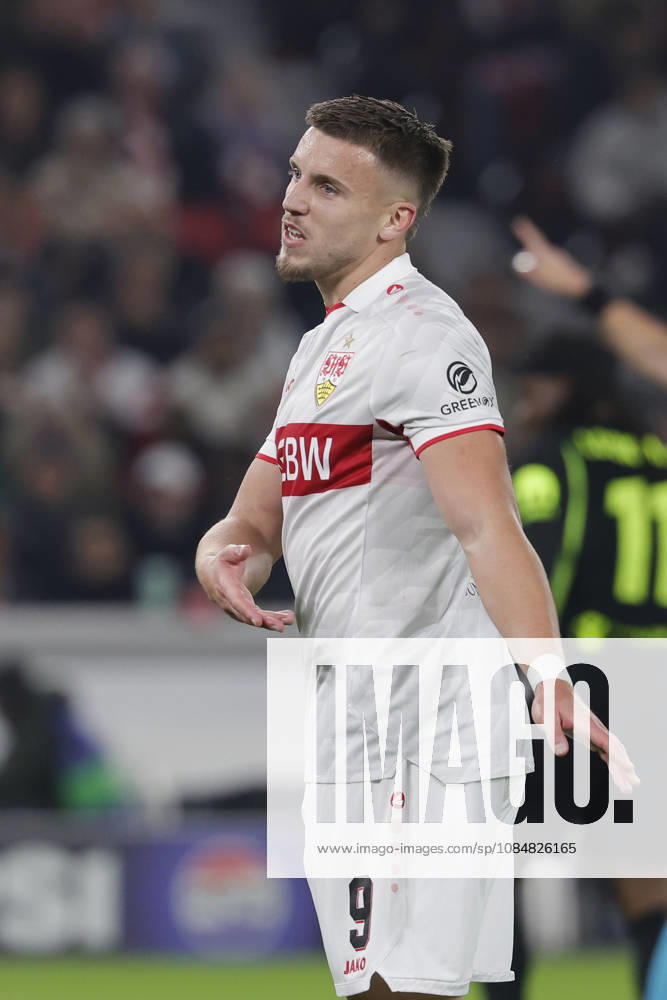 Pictured: Ermedin Demirovic giving instructions, VfB Stuttgart, September 20, 2026, VfB Stuttgart vs. Atlético Madrid, UEFA Champions League, Matchday 3, Germany, Stuttgart, MHP Arena, DFL REGULATIONS PROHIBIT ANY USE OF PHOTOGRAPHS AS IMAGE SEQUENCES AND OR QUASI-VIDEO