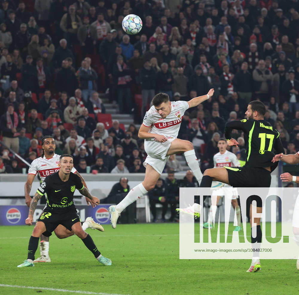 Stuttgart, Soccer, UEFA Champions League, VfB Stuttgart vs. Atlético Madrid, Ermedin Demirovic, VfB