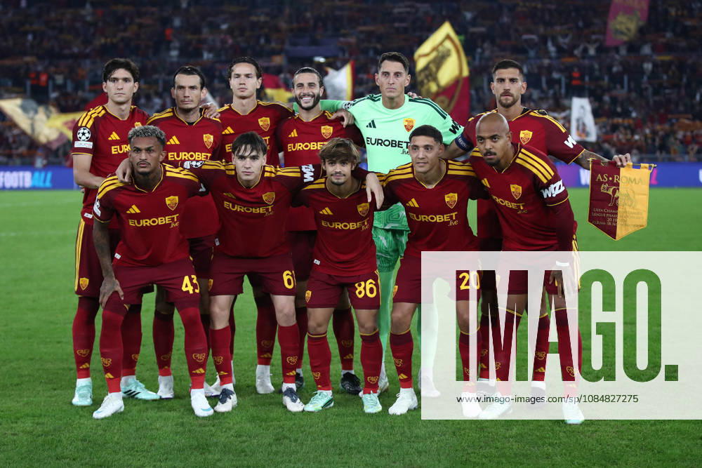 SOCCER - UEFA Champions League - AS Roma vs. Slovan Bratislava Photo by IPA ABACAPRESS.COM89963158 - October 20, 2026, Champions League: Roma vs. Slovan Bratislava. Pictured: Roma s starting lineup (Photo by Gino Mancini) Roma Italy