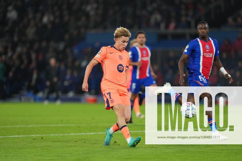 Fermin Lopez of Barcelona Paris Saint-Germain v Barcelona, UEFA Champions League, Football, Parc des Princes, Paris, France - 20 Oct 2026Paris Parc des Princes France
