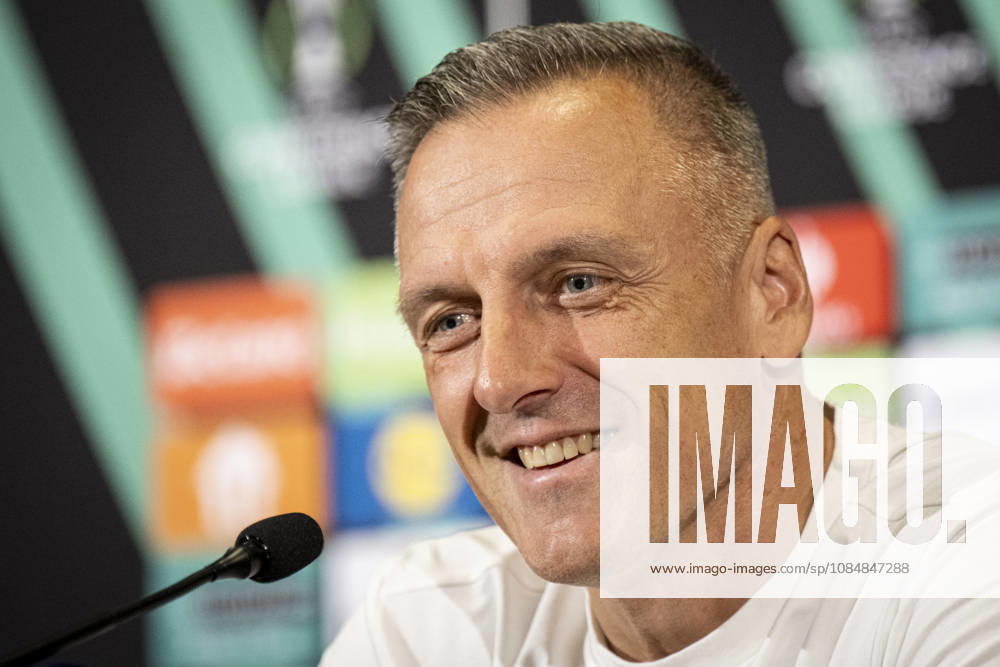 Coach of FK Jablonec Lubos Kozel speaks during the press conference, PK, Pressekonferenz prior to the Football Conference League 2nd round match FK Jablonec vs Brighton in Jablonec nad Nisou, Czech Republic, October 21, 2026. (CTKxPhoto RadekxPetrasek) CTKPhotoP2026102107248 CTKPhotoP2026102107248