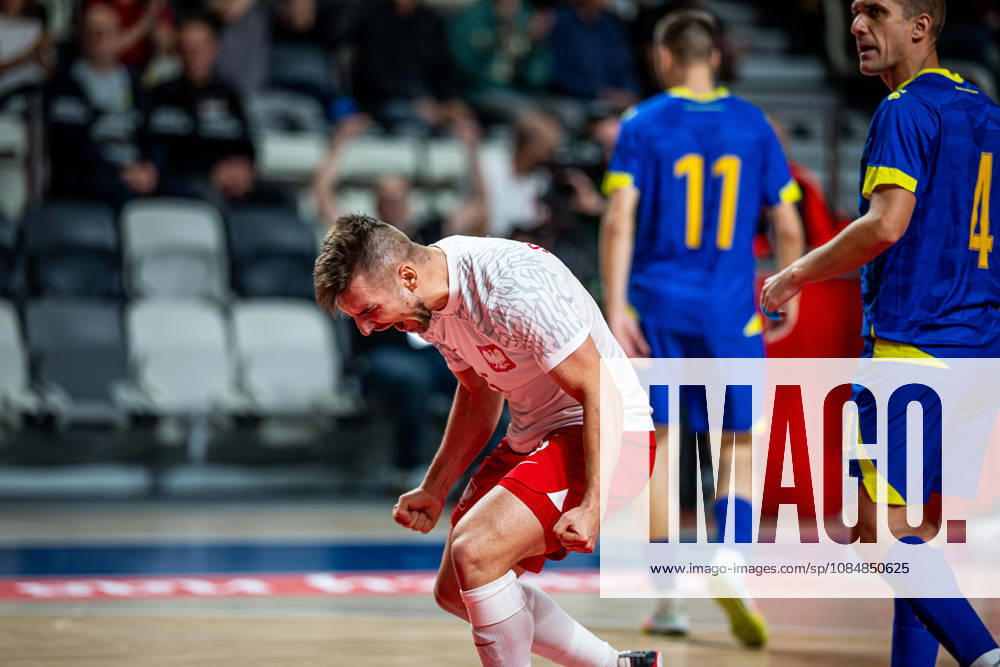 GORZOW, ARENA GORZOW, FUTSAL, ELIMINACJE MISTRZOSTW SWIATA (FIFA FUTSAL WORLD CUP 2028 QUALIFICATION), MECZ POLSKA - BOSNIA I HERZEGOWINA (POLAND - BOSNIA AND HERZEGOVINA) NZ KACPER SENDLEWSKI BRAMKA RADOSC GOL GOAL FOTO LUKASZ SKWIOT CYFRASPORT NEWSPIX.PL --- Newspix.pl 20261021CSLS00131