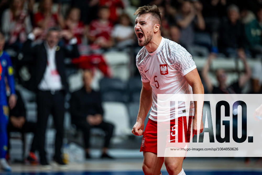 GORZOW, ARENA GORZOW, FUTSAL, ELIMINACJE MISTRZOSTW SWIATA (FIFA FUTSAL WORLD CUP 2028 QUALIFICATION), MECZ POLSKA - BOSNIA I HERZEGOWINA (POLAND - BOSNIA AND HERZEGOVINA) NZ KACPER SENDLEWSKI BRAMKA RADOSC GOL GOAL FOTO LUKASZ SKWIOT CYFRASPORT NEWSPIX.PL --- Newspix.pl 20261021CSLS00132