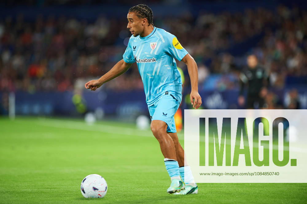 Johaneko Louis Jean of Athletic Club during the LaLiga EA Sports match between Levante UD and Athletic Club at Estadi Ciutat de València on October 21, 2026, in Valencia, Spain