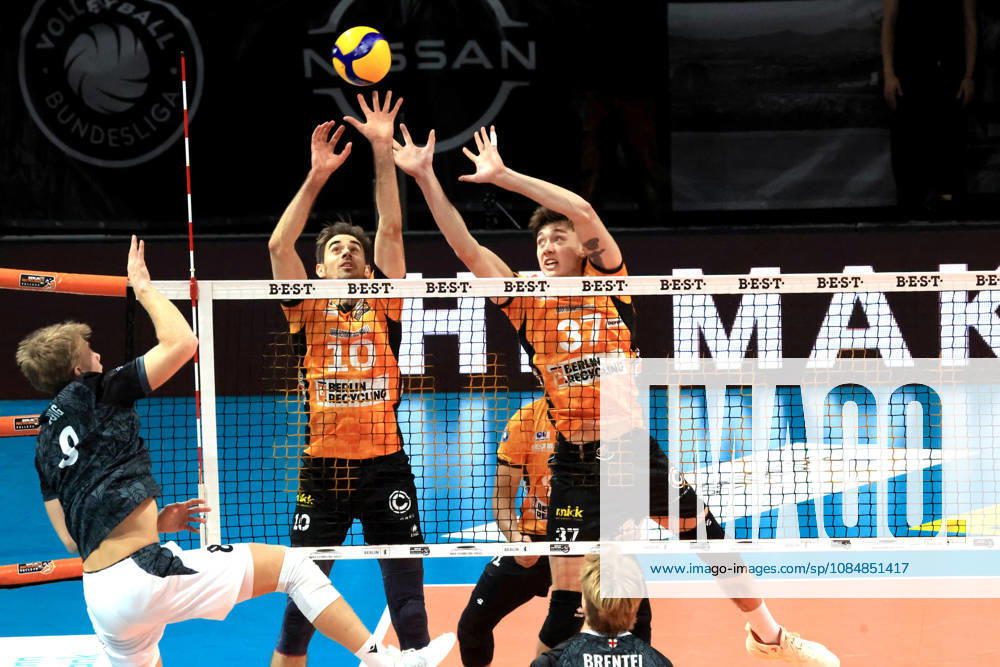 Germany, GER, DEU, Volleyball 1st Bundesliga, Day 1, 2026–2027 Season, Berlin, BR Volleys vs. FT Freiburg Daniel Malescha BR Volleys 10, Joshua Tuaniga BR Volleys 91, Nicolás Zerba BR Volleys 37, Anton Jung FT 1844 Freiburg 8 nordphoto GmbH Engler Berlin Max Schmeling Hall Berlin Germany