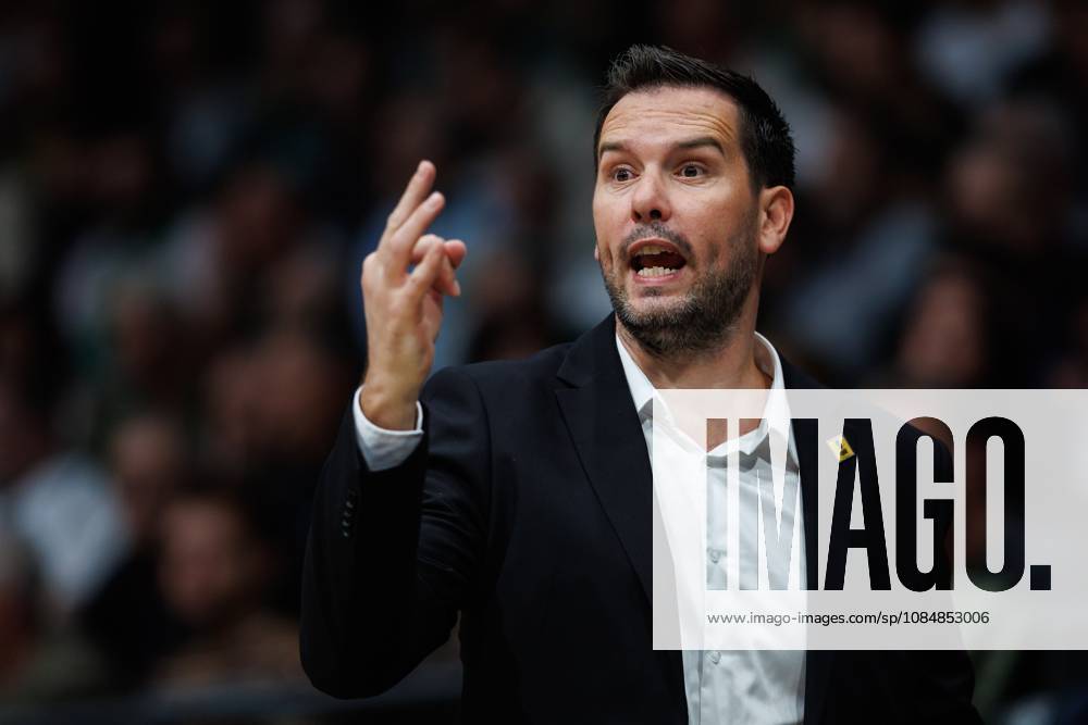 Damir Rancic of KK Croatia Split on the sidelines, emotions, gesture, body language, facial expressions, cutout, portrait: Vet Concept Gladiators Trier vs. KK Split, basketball, FIBA Europe Cup, Matchday 3, 2026–2027 season, October 21, 2026, Vet Concept Gladiators Trier vs. KK Split, basketball, FIBA Europe Cup, Matchday 3, 2026–2027 season