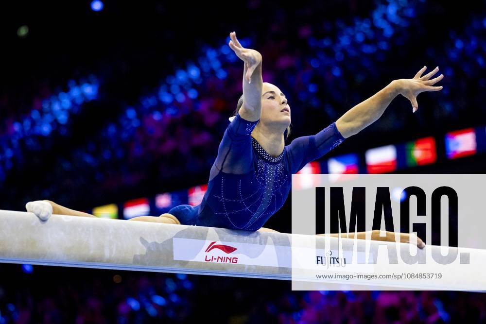 ROTTERDAM - Claire Pease (USA) during the team final at the World Gymnastics Championships in Rotterdam Ahoy. IRIS VAN DEN BROEK ANP ANPxSportx IVx 573187593 originalFilename: 573187593