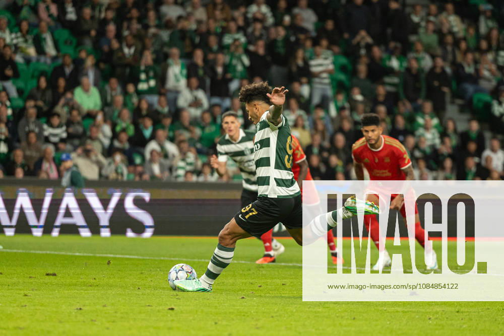 Luis Suarez celebrating after goal in football match between Sporting CP and LASK in UEFA Champions League 2026 27 at Estadio JosÃ Alvalade, Lisboa, Portugal (Luis Loureiro Ball Raw Images PT) Lisboa Estadio JosÃ Alvalade Portugal