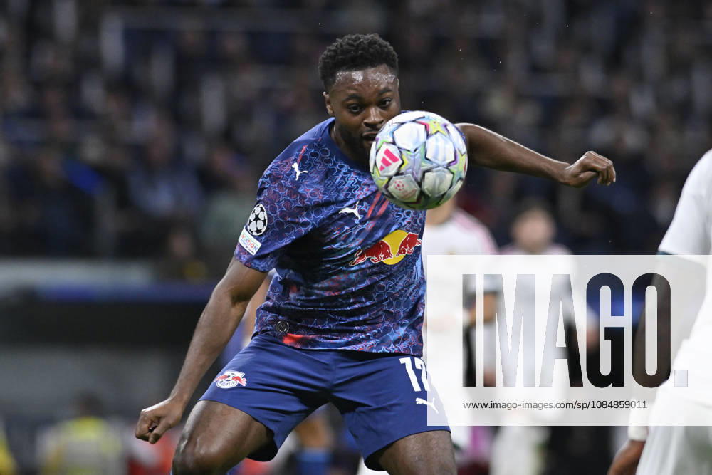 17 RIDLE BAKU of RB Leipzig in action during the match on Matchday 3 of the group stage of the 2026 27 UEFA Champions League between REAL MADRID C.F. and RB LEIPZIG, played at the Bernabo u Stadium on october 21, 2026, in Madrid, Spain. REAL MADRID C.F. Vs. RB LEIPZIG 10.21.26 - ZUMAc312 20261021_zsp_c312_061