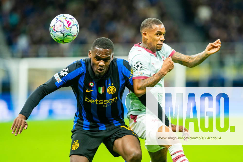 Ange-Yoan Bonny and Pedro Henrique seen during UEFA Champions League 2026 27 league phase game between Internazionale Milano and FC Shakhtar Donetsk (Gleb Soboliev Ball Raw Images) Milan San Siro Italy