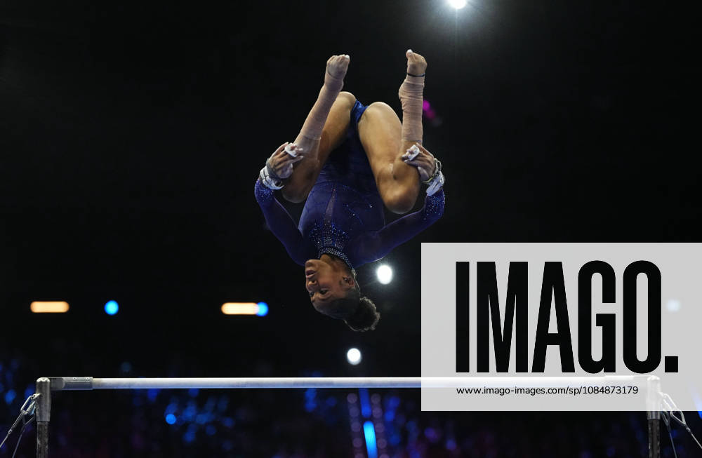 Skye Blakely of the U.S. on the uneven bars during the artistic gymnastics competition on Day 5 of the World Championships at Ahoy in Rotterdam, Netherlands, on October 21, 2026. DeFodi Images