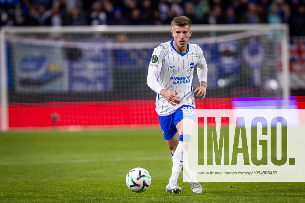 JABLONEC - BRIGHTON Costinha of Brighton during the matchday 2 of League phase round of UEFA Conference league football match between FK Jablonec and Brighton and Hove Albion at Stadion Strelnice. Jablonec nad Nisou, Czechia, October 22, 2026. Photo by Branislav Racko