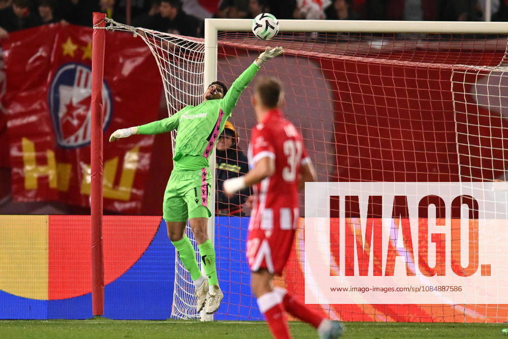 CRVENA ZVEZDA vs COPENHAGEN MATHEUS LIMA MAGALHAES Mateus Lima Magaljaes goalie football Crvena zvezda vs Copenhagen, UEFA Conference league match at Rajko Mitic stadium, Belgrade 22.10.2026 Foto: FOOTBALL, UEFA CONFERENCE LEAGUE, CRVENA ZVEZDA, RED STAR, COPENHAGEN Belgrade Rajko Mitic stadium Serbia