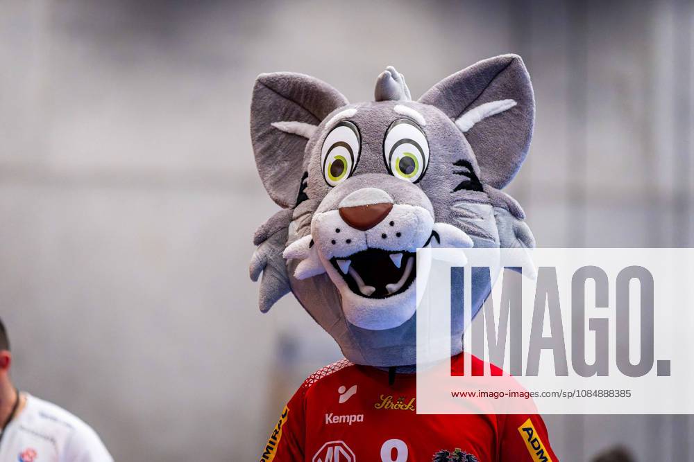 HANDBALL - AUT vs FRO, test match TULLN,AUSTRIA,22.OCT.26 - HANDBALL - OEHB international test match, ladies, Austria vs Faroe Islands. Image shows the mascot of team Austria. GEPAxpictures Hackner
