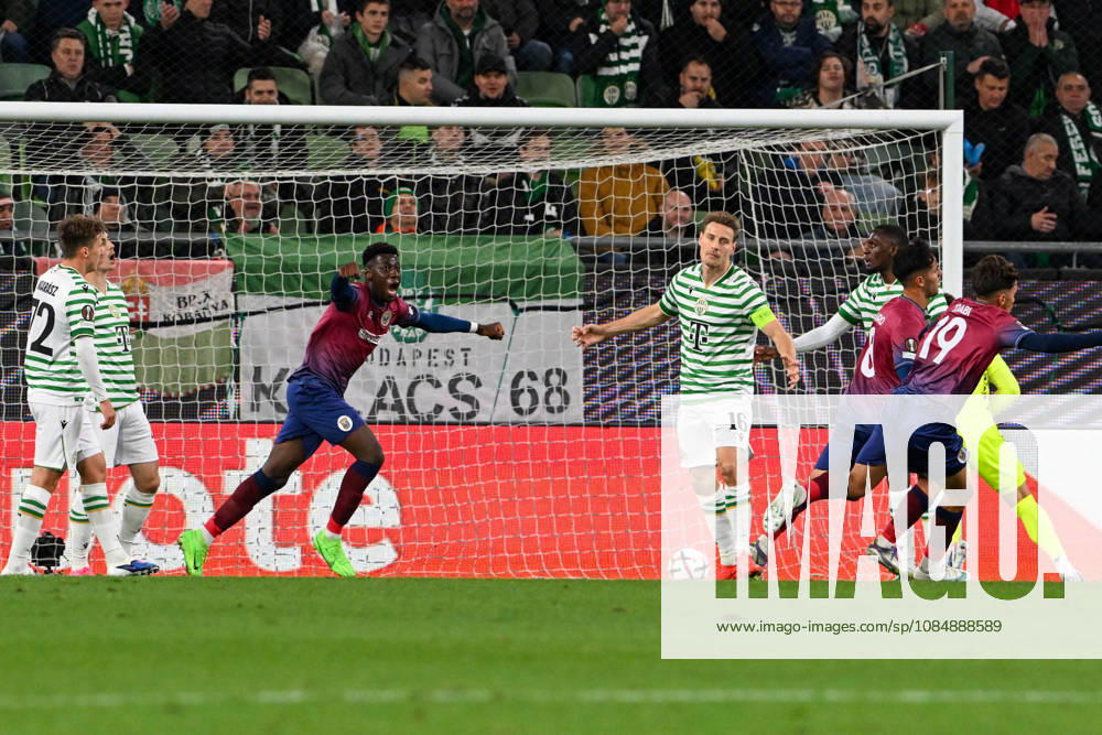 IPA90039361 - Manu Pozo (SCU Torreense) scores a goal during Matchday 3 of the UEFA Europa League between Ferencvaros T.C. and SCU Torreense on October 22, 2026, at Ferencvaros Stadion in Budapest, Hungary