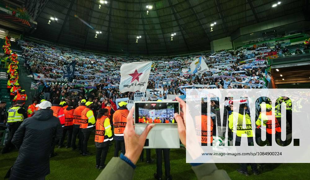 Celta Vigo fans filmed on a mobile phone Celtic v Celta Vigo, UEFA Europa League, Football, Celtic Park, Glasgow, Scotland, UK - 22 Oct 2026Glasgow Celtic Park Scotland United Kingdom