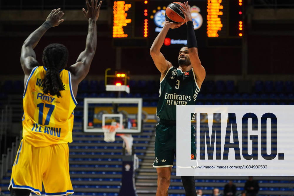 20261022, Belgrade, Serbia - Maccabi Rapyd Tel Aviv and Real Madrid play a EuroLeague regular season basketball game at the Aleksandar Nikolic Hall. LUWAWU-CABARROT TIMOTHE in action during the game. Belgrade Serbia - ZUMAd223 20261022_zip_d223_045