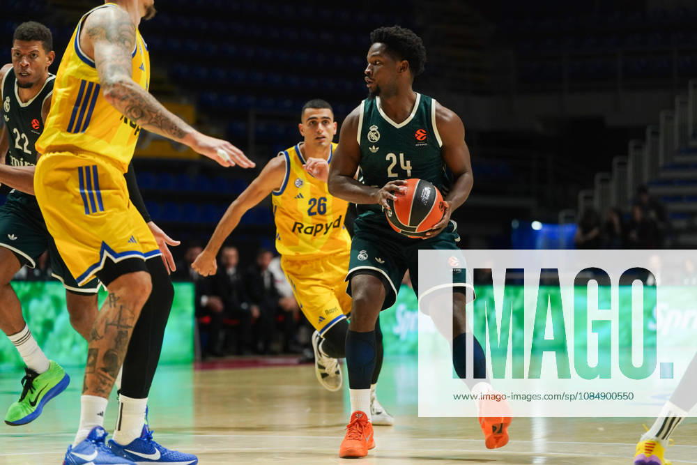 20261022, Belgrade, Serbia - Maccabi Rapyd Tel Aviv and Real Madrid play a EuroLeague regular season basketball game at the Aleksandar Nikolic Hall. FELIZ ANDRES in action during the game. EuroLeague 2026 27: Maccabi Rapyd Tel Aviv 99:113 Real Madrid - ZUMAd223 20261022_zip_d223_042