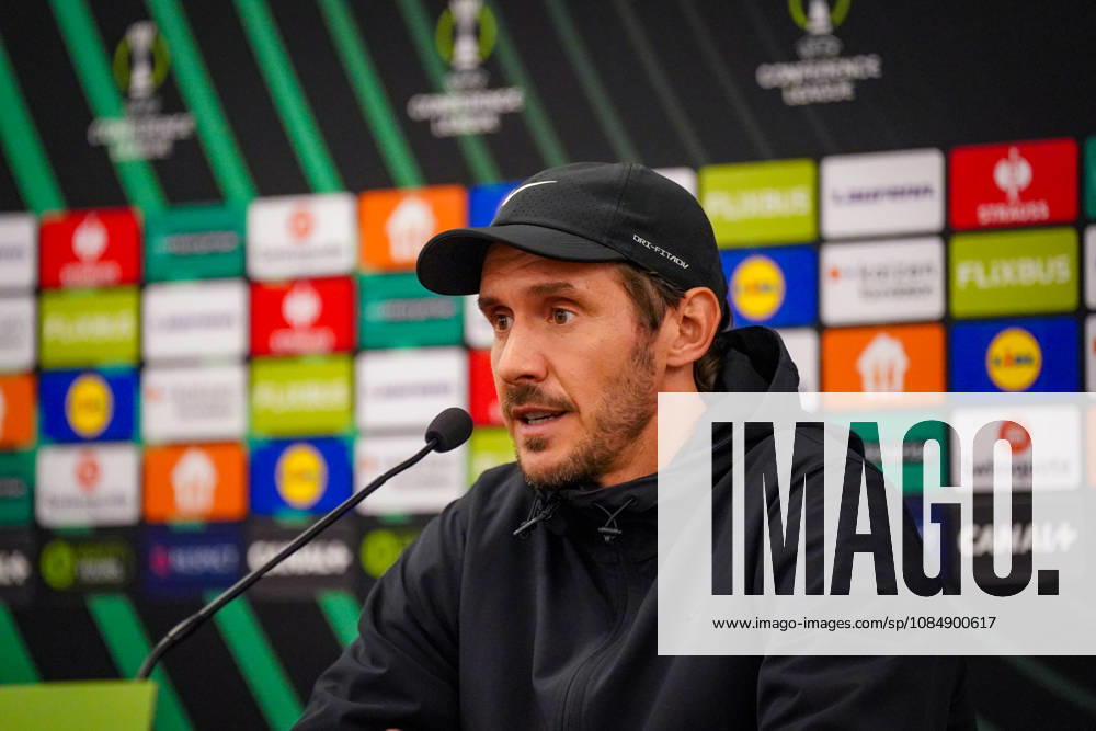 Soccer: UEFA Conference League 2026–2027, Matchday 2: AS Monaco vs. SC Freiburg, Stade Louis II, Monaco; Julian Schuster, SC Freiburg Coach; Press Conference; Media; Facial Expressions; Emotions