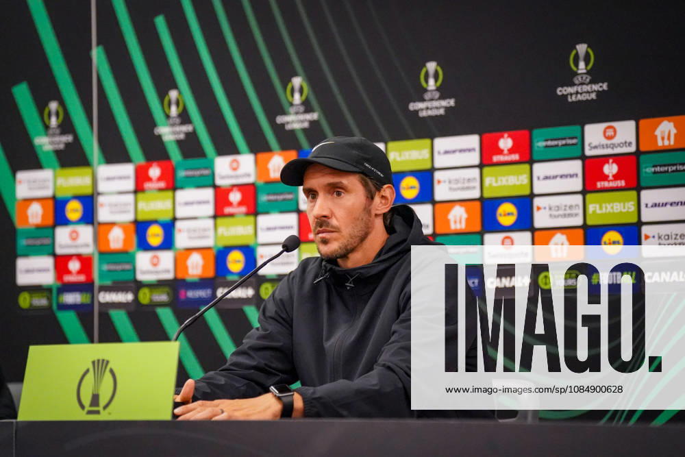 Soccer: UEFA Conference League 2026–2027, Matchday 2: AS Monaco vs. SC Freiburg, Stade Louis II, Monaco; Julian Schuster, SC Freiburg Coach; Press Conference; Media; Facial Expressions; Emotions