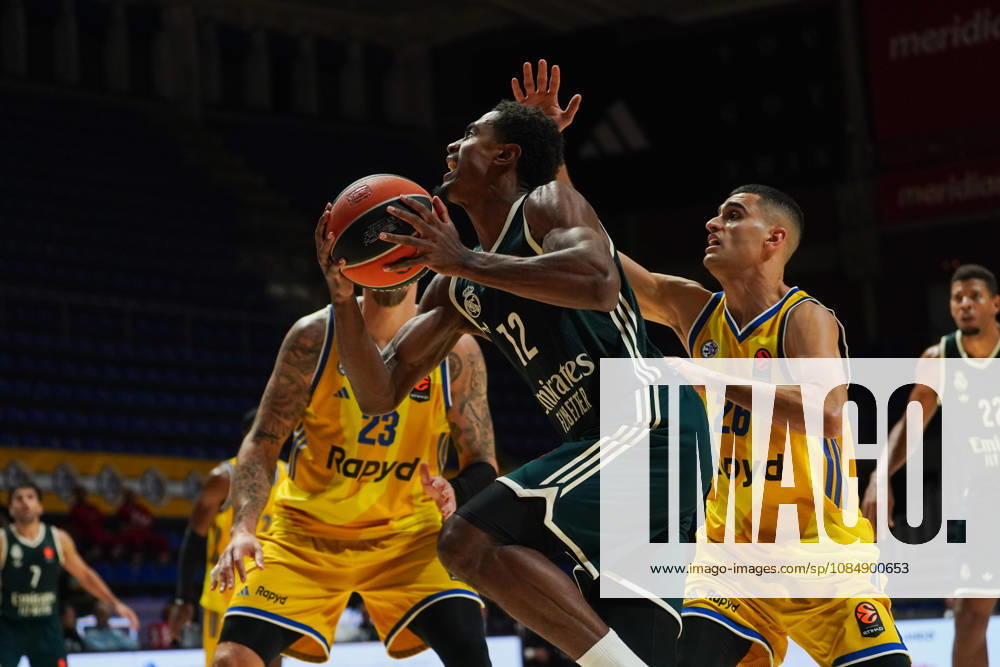 20261022, Belgrade, Serbia - Maccabi Rapyd Tel Aviv and Real Madrid play a EuroLeague regular season basketball game at the Aleksandar Nikolic Hall. MALEDON THEO in action during the game. Belgrade Serbia - ZUMAd223 20261022_zip_d223_062