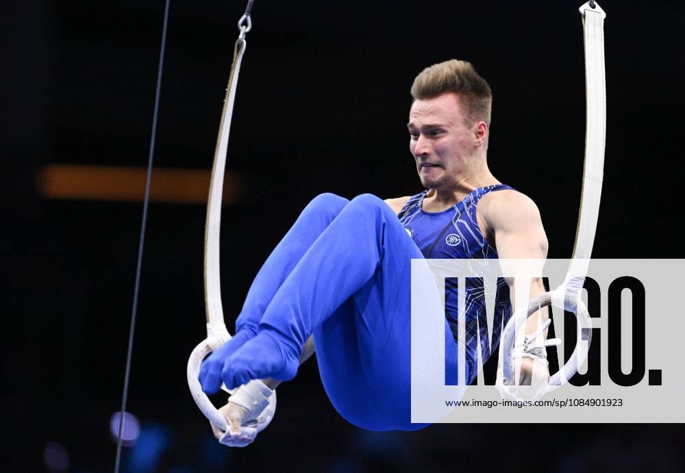 Netherlands Artistic Gymnastics World Championships 9270964 22.10.2026 Daniel Marinov of Team World Gymnastics Neutral Athletes 2 competes on the rings during the men s all-around final at the 2026 World Artistic Gymnastics Championships in Rotterdam, the Netherlands. Alexey Filippov Sputnik Rotterdam Netherlands