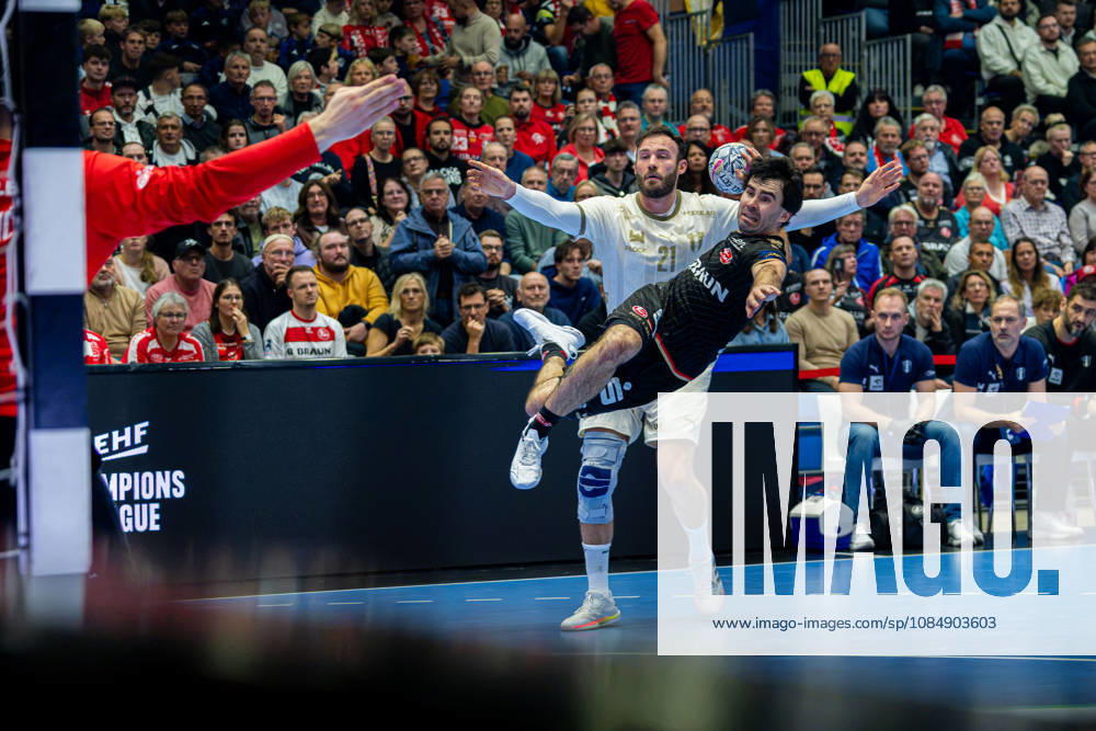 EHF Champions League 2026–2027 Group Stage Group B Match 5 MT Melsungen vs. Orlen Wisla Plock Pictured: Erik Balenciaga (MT) taking a shot at the goal in Rothenbach Halle, Hesse