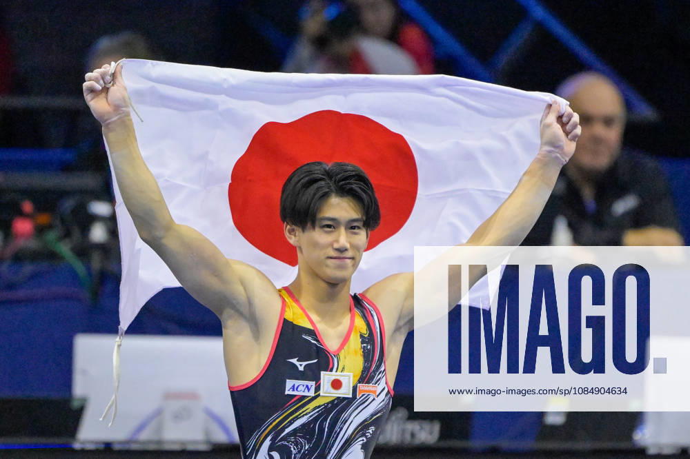 Daiki Hashimoto from Japan celebrate winning the gold medal in the Men s All-round finals at the 54th Artistic Gymnastics World Championships, on 22 October 2026 at Rotterdam Ahoy, Rotterdam, the Netherlands. Noxthirdxpartyxsales,xHOLLANDxOUT aflo_358242641 RichardxHuisxinxtxVeldx