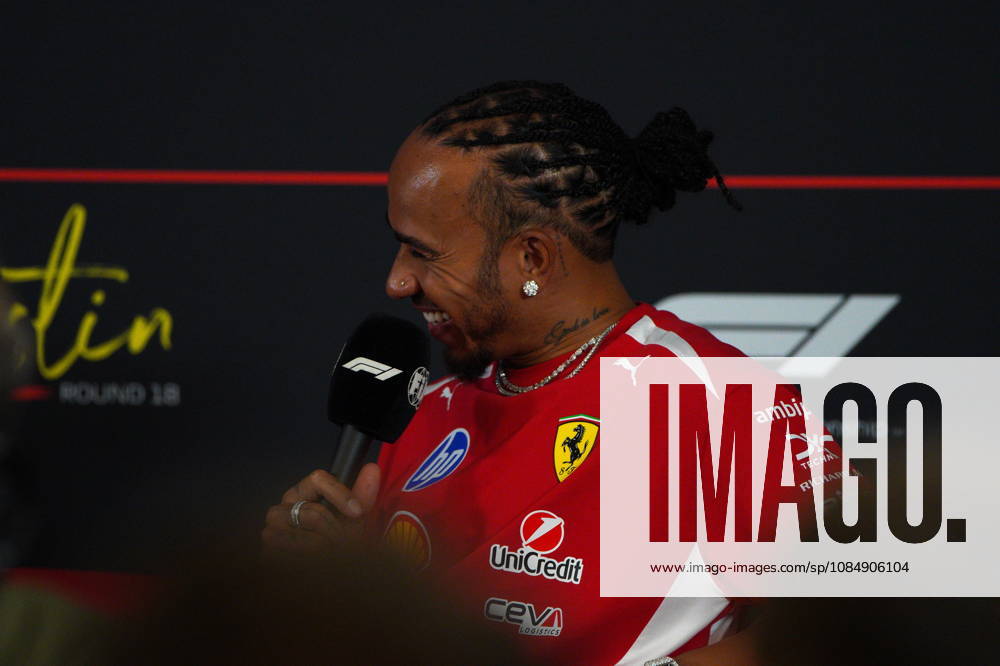 Formula One United States Grand Prix - Arrivals and press conference, PK, Pressekonferenz Scuderia Ferrari driver Lewis Hamilton of Britain responds to questions from the press during media day for the Formula One United States Grand Prix in Austin, Texas, USA, 22 October 2026. The 2026 Formula 1 United States Grand Prix is held at the Circuit of the Americas on 25 October. AUSTIN United States
