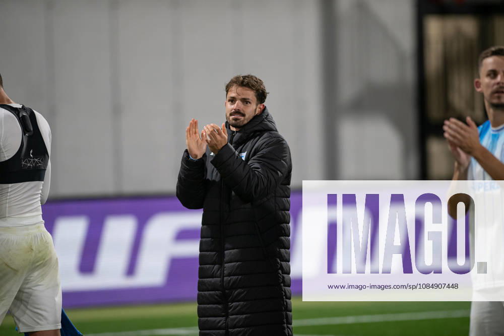 Inter Club Escaldes v Universitatae Craiova - UEFA Conference League Joao Lameira, player number 16 of Universitatea Craiova, is pictured after the UEFA Conference League match between Inter Club d Escaldes and Universitatea Craiova at New FAF Stadium in Encamp, Andorra, on October 22, 2026. Encamp Andorra Andorra