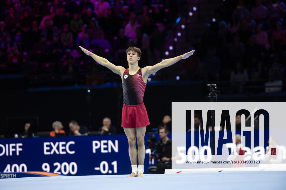 Rotterdam The Netherlands 23rd October 2026 World Championships artistic gymnastics. Mens all round final Floor Arsenii Dukhno (RUS) turnen