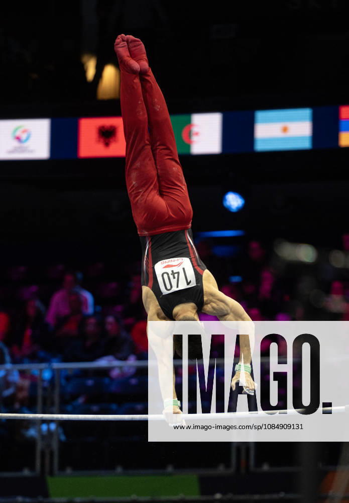 Rotterdam The Netherlands 23rd October 2026 World Championships artistic gymnastics. Horizontal Bar Samuel Zakutney (CAN) turnen