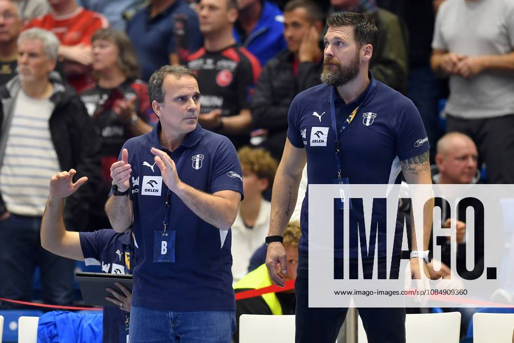 Xavi Sabate Caviedes, coach of Orlen Wisla Plock, and Mirsad Terzic, coach of MT Melsungen (GER), vs. Orlen Wisla Plock (POL), Handball, Men s Champions League, Group Matches, 2026–2027 Season, October 22, 2026, GER, MT Melsungen vs. Orlen Wisla Plock, Men’s Champions League, Group Match, 2026–2027 Season, October 22, 2026, Kassel