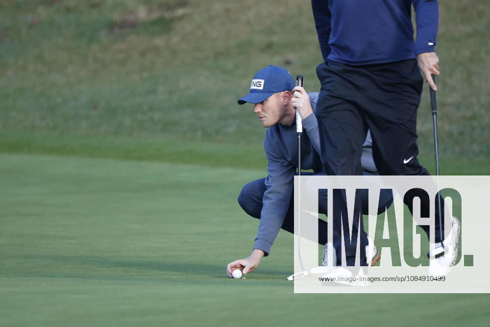 Oct 23, 2026-Cheonan, South Korea-Ben SCHMIDT of England react before Putt a Ball on 4th Green during a DP World Tour Genesis Championship at Woo Jeong Hills CC in Cheonan, South Korea. Cheonan SOUTH KOREA - ZUMAr168 20261023_aap_r168_012