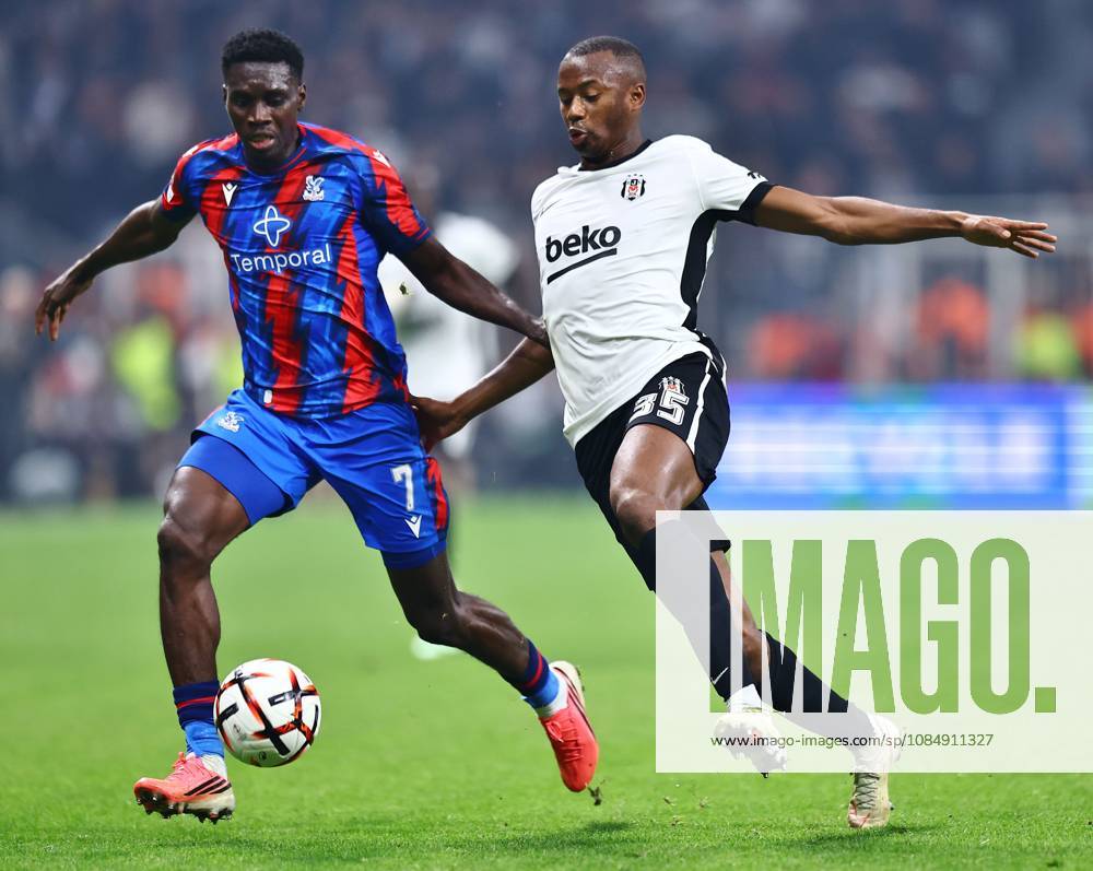Ismaila Sarr of Crystal Palace and Tiago Djalo of Besiktas Besiktas v Crystal Palace, UEFA Europa League, Football, Tupras Stadium, Istanbul, Turkey - 22 Oct 2026Istanbul Tupras Stadium Turkey
