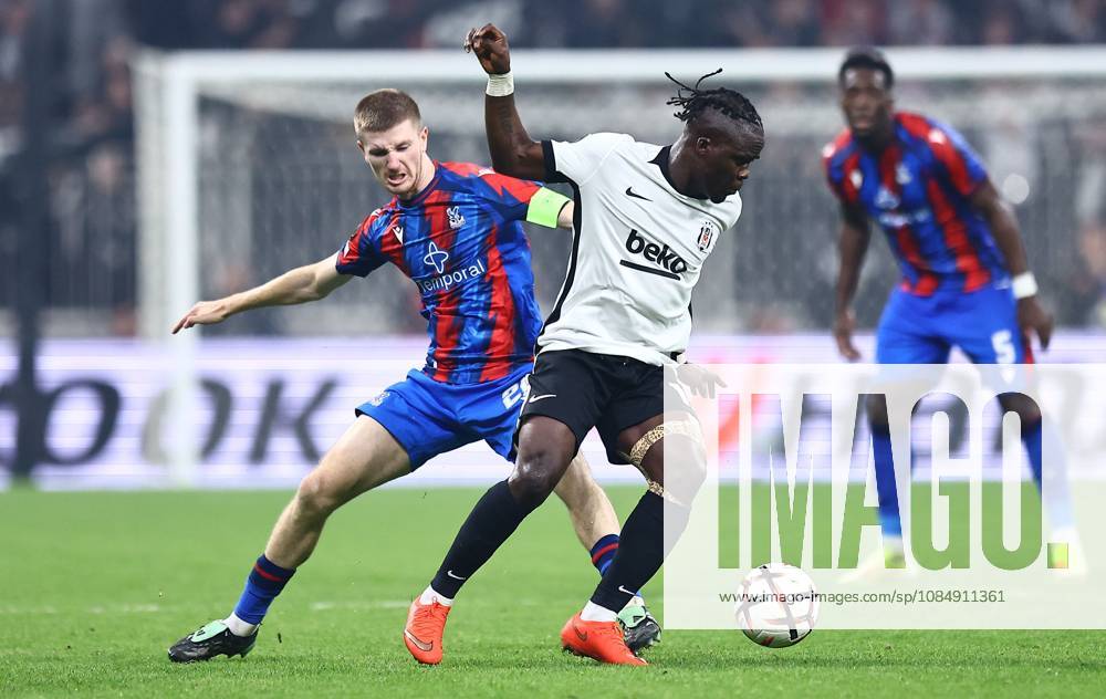 Junior Olaitan of Besiktas and Adam Wharton of Crystal Palace Besiktas v Crystal Palace, UEFA Europa League, Football, Tupras Stadium, Istanbul, Turkey - 22 Oct 2026Istanbul Tupras Stadium Turkey