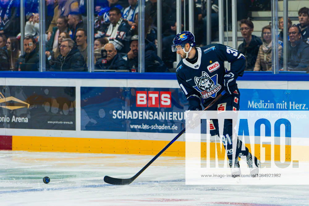 Kassel, Germany, October 22, 2026; DEL2 2026–2027, Game 11: Kassel Huskies vs. Blue Devils Weiden; Pictured: Lucas Dumont, ECK Probonio Arena, Hesse