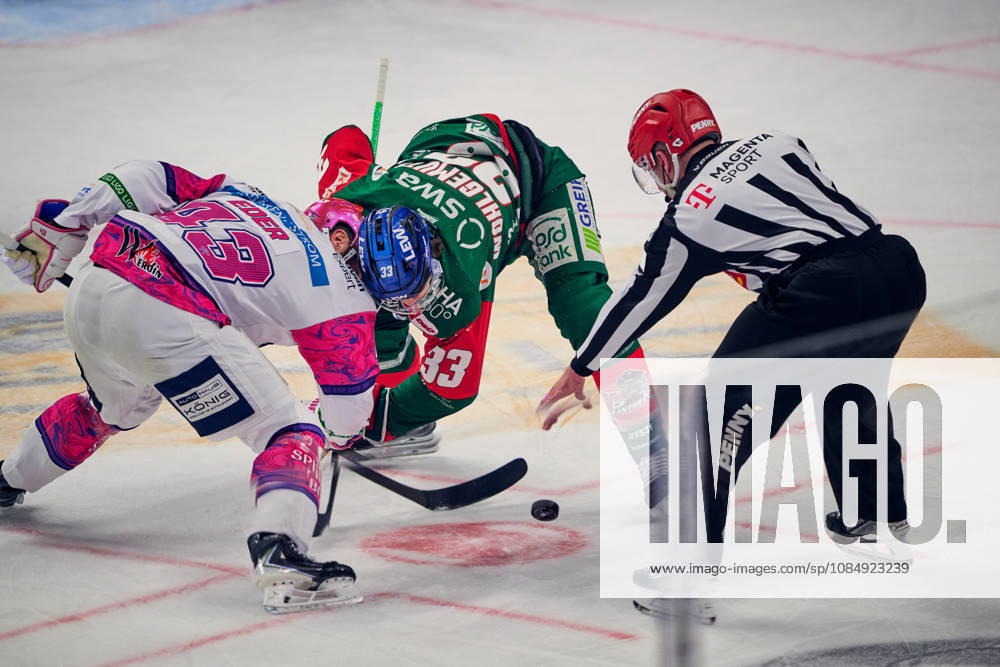 Andreas Eder, Eisbären Berlin, 43; Tim Wohlgemuth, Augsburger Panther, 33; GER; Eisbären Berlin vs. Augsburger Panther; Men s Ice Hockey; German Ice Hockey League (DEL), 2026–27 season, Matchday 11, October 23, 2026, GER, Eisbären Berlin vs. Augsburger Panther, Men s Ice Hockey, German Ice Hockey League (DEL), 2026–27 Season, Matchday 11, Berlin