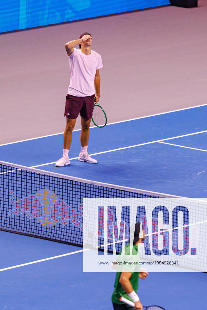 VIENNA, AUSTRIA - 23 OCTOBER 2026: Image shows the disappointment of Jakub MenÅ¡ik (CZE) and Grigor Dimitrov (BUL) during Red Bull BassLine at Wiener Stadthalle on 23 10 2026 in Vienna, Austria. Austria